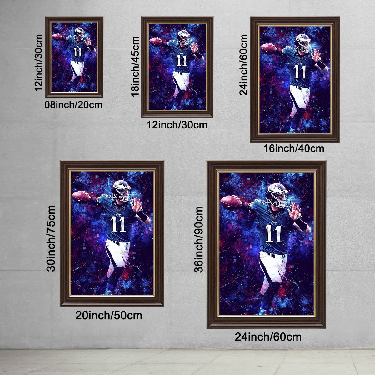 Carson Wentz Sports Celebrity Art Deco Poster 2 Canvas Wall Art Poster Decor Gift
