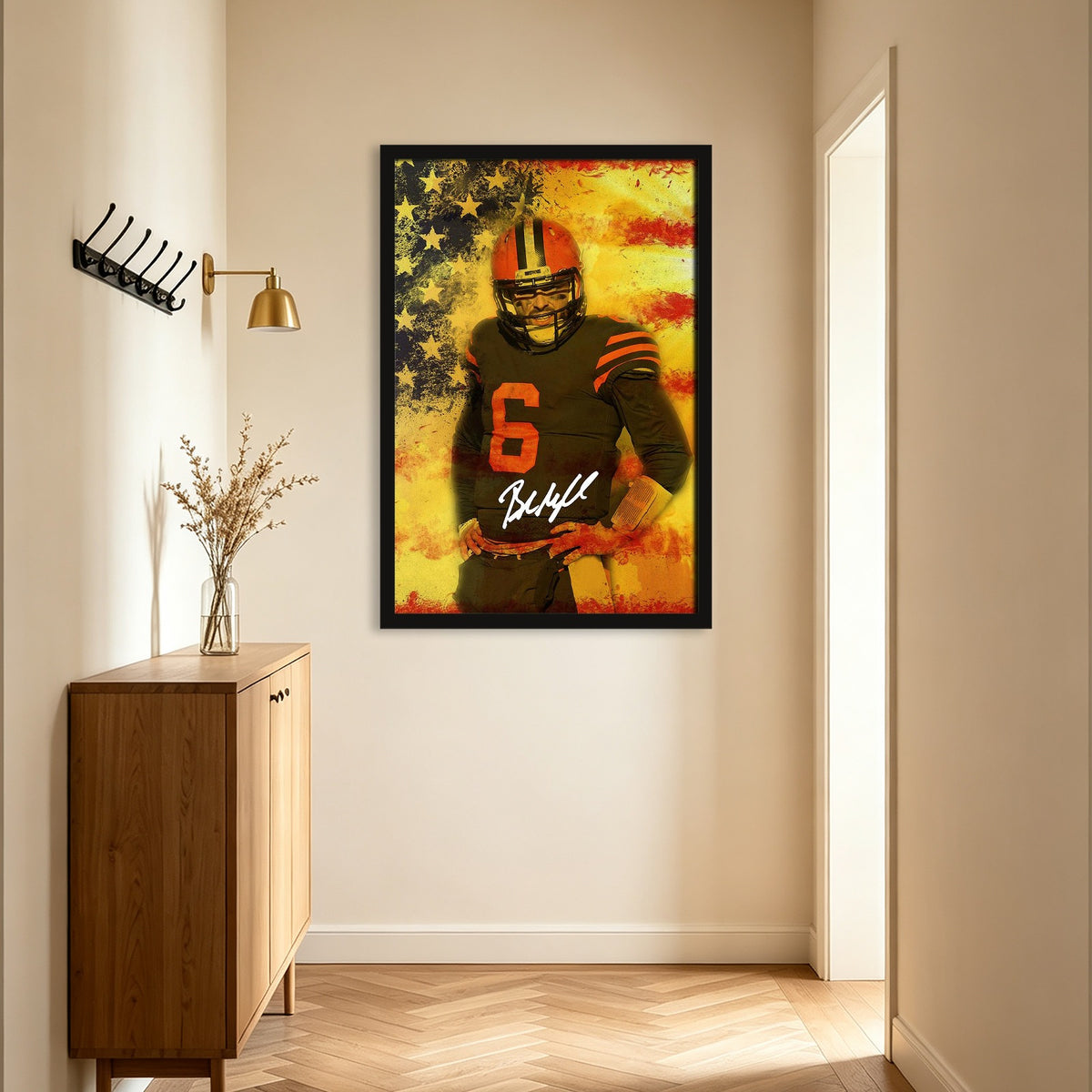 Baker Mayfield Sports Celebrity Art Deco Poster 4 Canvas Wall Art Poster Decor Gift