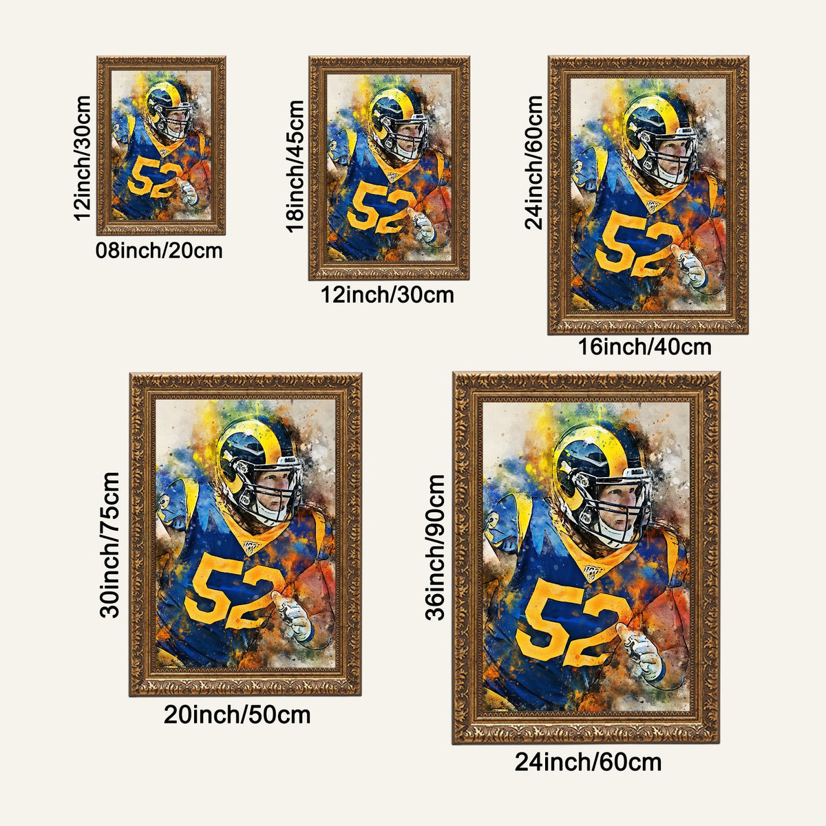 Clay Matthews Celebrity Sports Art Poster School Dining Room Decoration 1 Canvas Wall Art Poster Decor Gift
