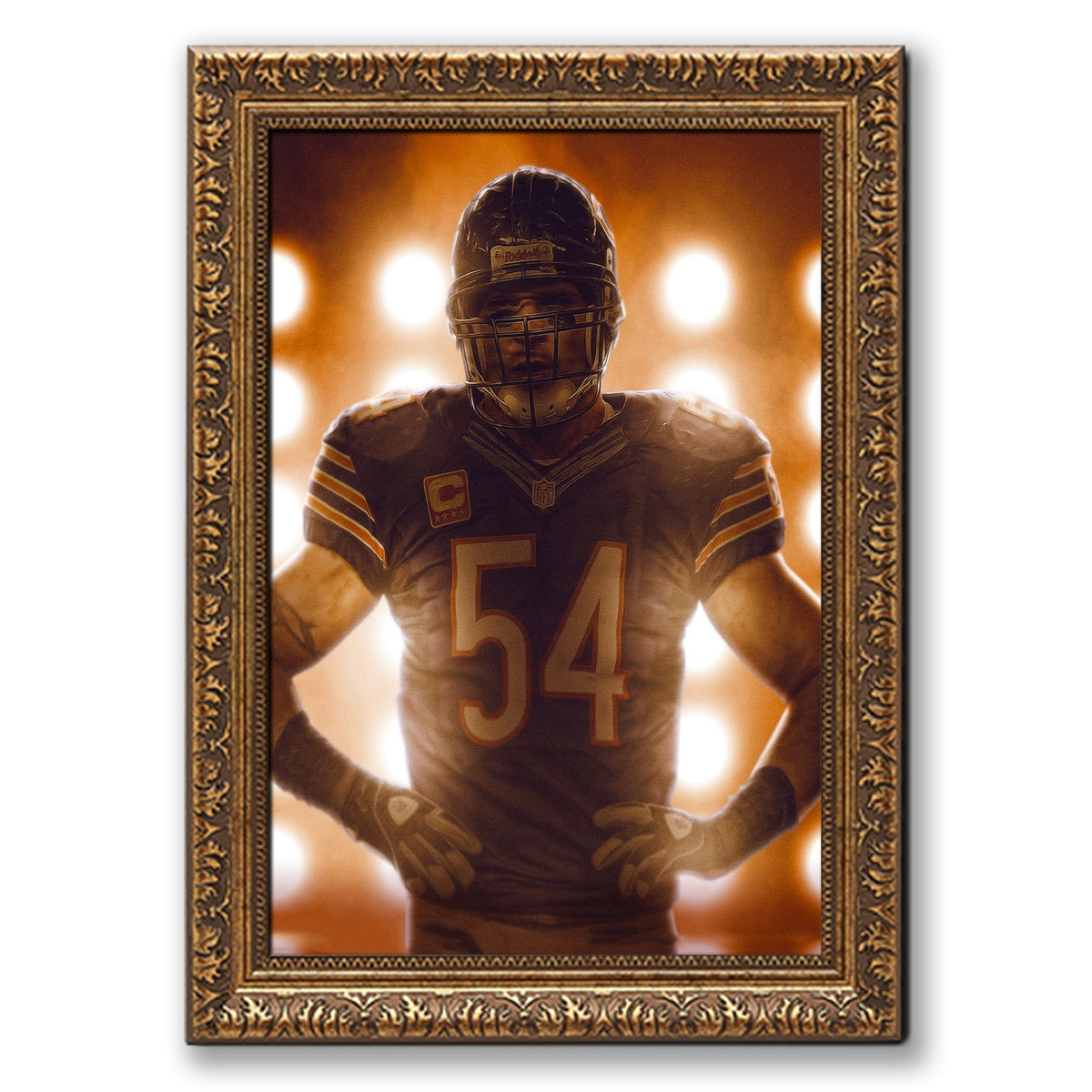 Brian Urlacher Art Sports Decorative Poster School Dormitory 5 Canvas Wall Art Poster Decor Gift