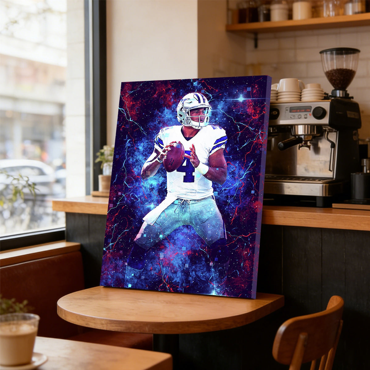 Dak Prescott Sports Celebrity Art Deco Poster 2 Canvas Wall Art Poster Decor Gift