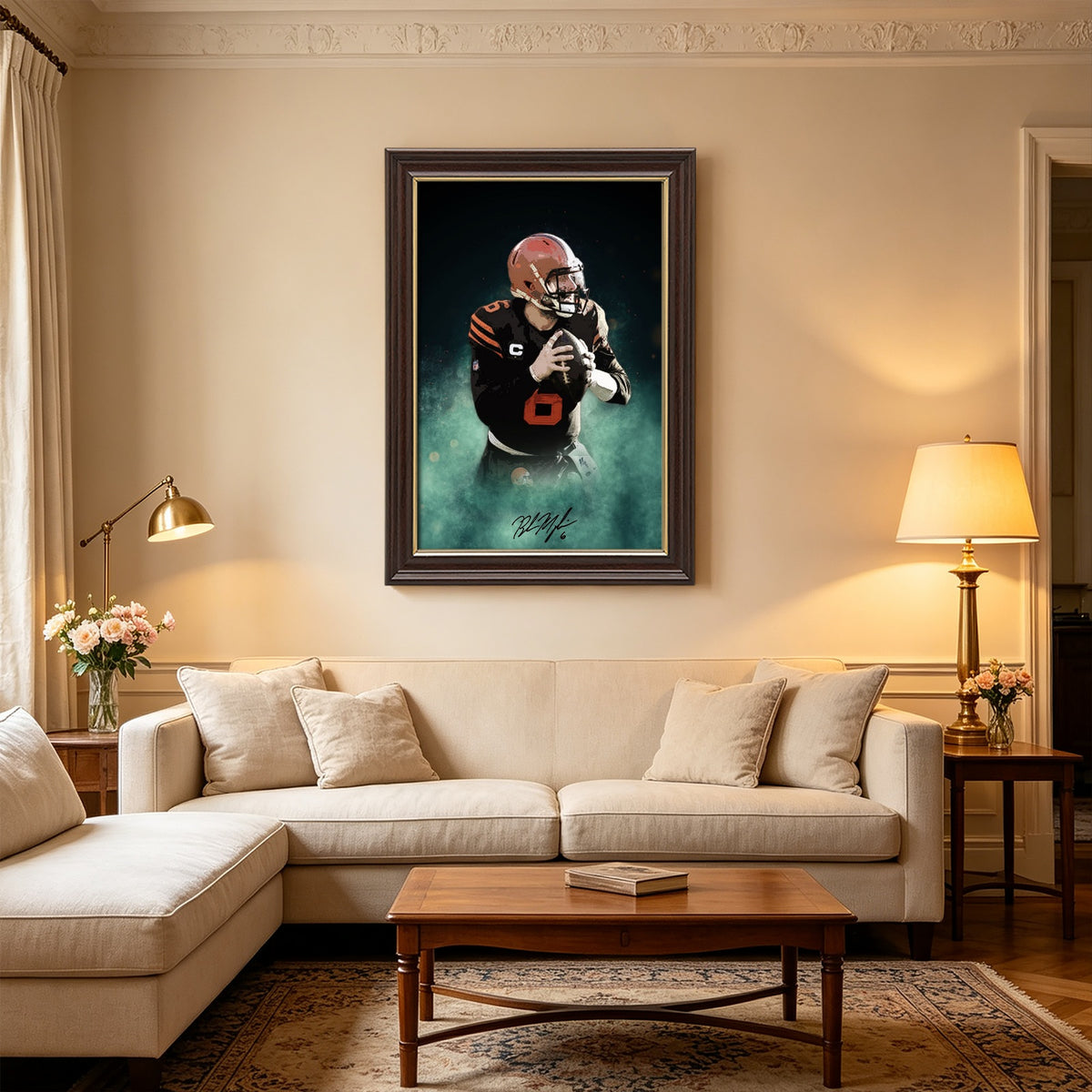 Baker Mayfield Celebrity Sports Art Poster School Dining Room Decoration 11 Canvas Wall Art Poster Decor Gift