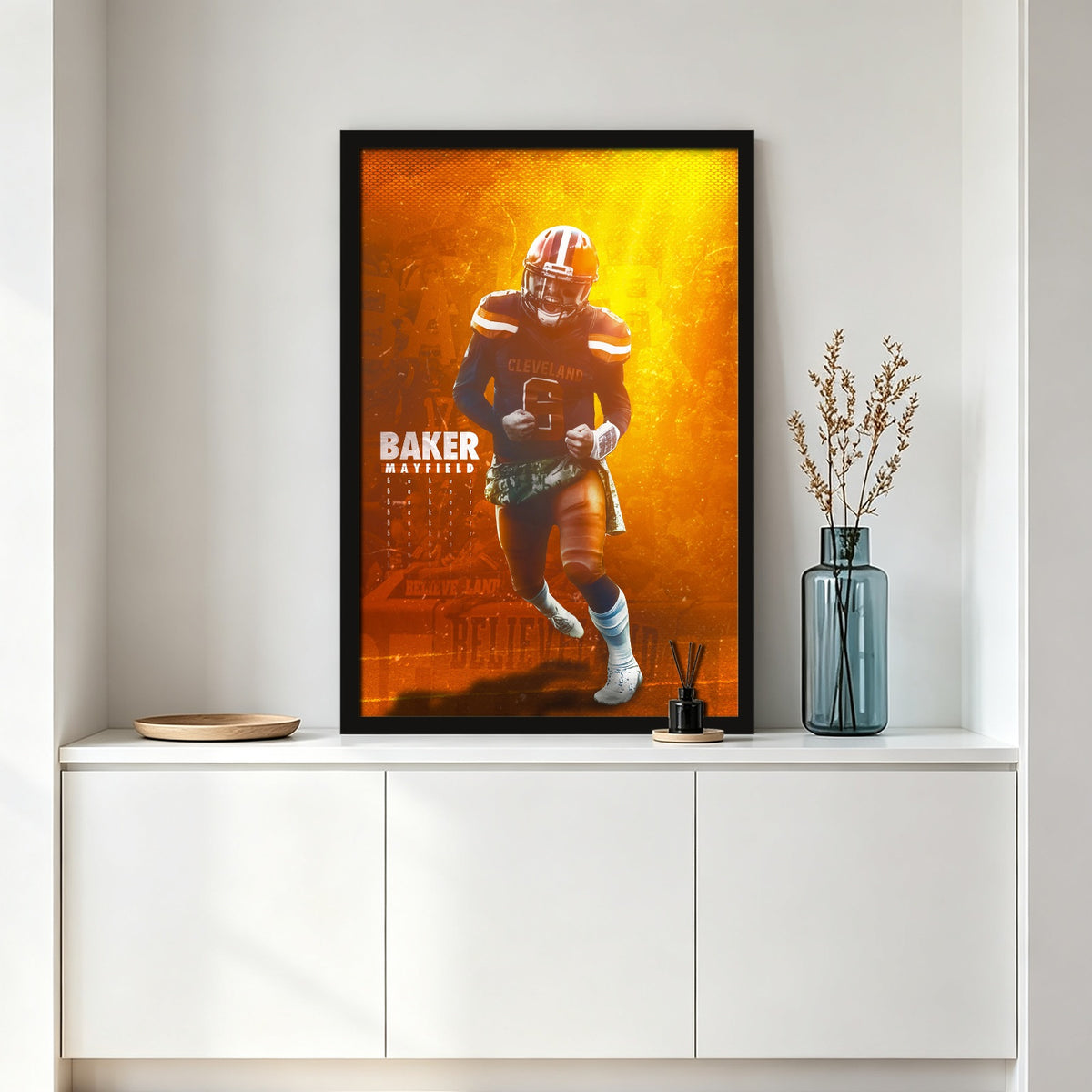 Baker Mayfield Sports Celebrity Art Deco Poster 8 Canvas Wall Art Poster Decor Gift