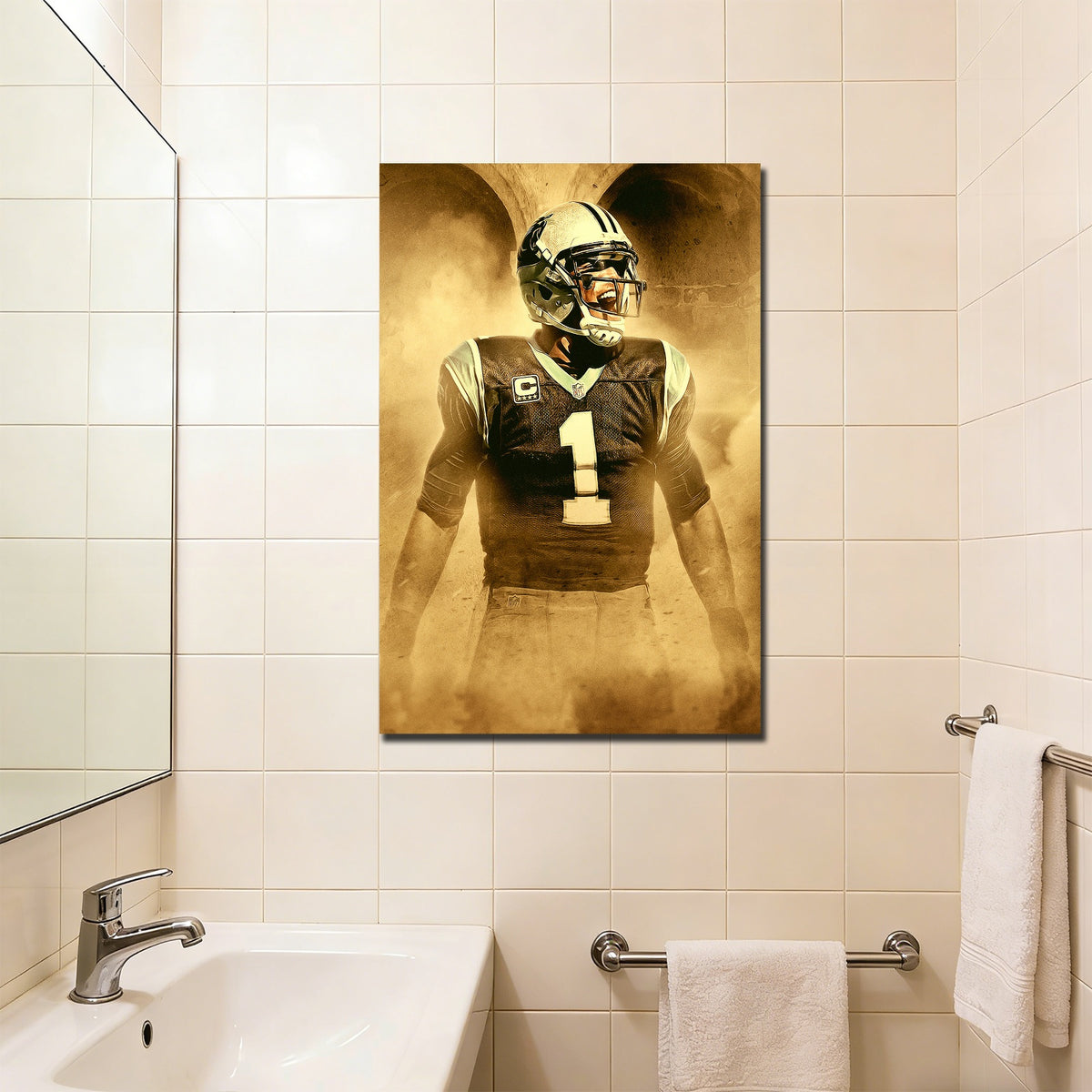 Cam Newton Art Sports Decorative Poster School Dormitory 9 Canvas Wall Art Poster Decor Gift