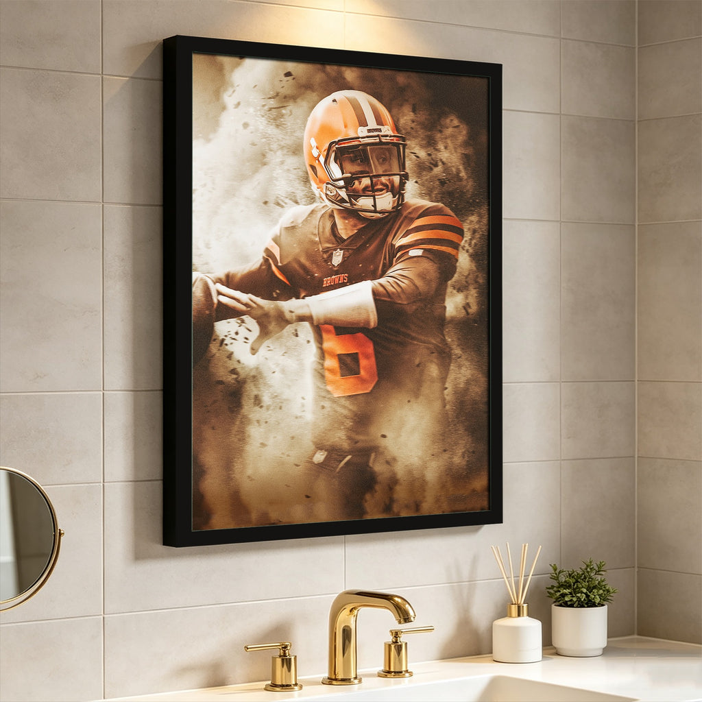 Baker Mayfield Art Sports Decorative Poster School Dormitory 3 Canvas Wall Art Poster Decor Gift