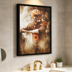 Baker Mayfield Art Sports Decorative Poster School Dormitory 3 Canvas Wall Art Poster Decor Gift