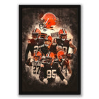 Baker Mayfield Kareem Hunt Austin Hooper Denzel Ward Art Sports Decorative Poster School Dormitory 1 Canvas Wall Art Poster Decor Gift