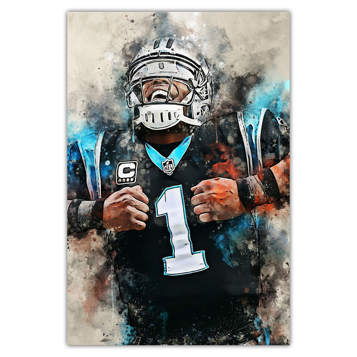 Cam Newton Celebrity Sports Art Poster School Dining Room Decoration 2 Canvas Wall Art Poster Decor Gift