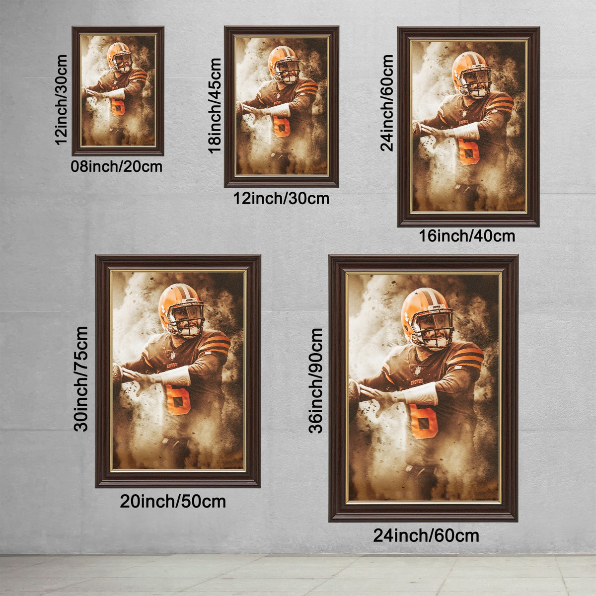 Baker Mayfield Art Sports Decorative Poster School Dormitory 3 Canvas Wall Art Poster Decor Gift