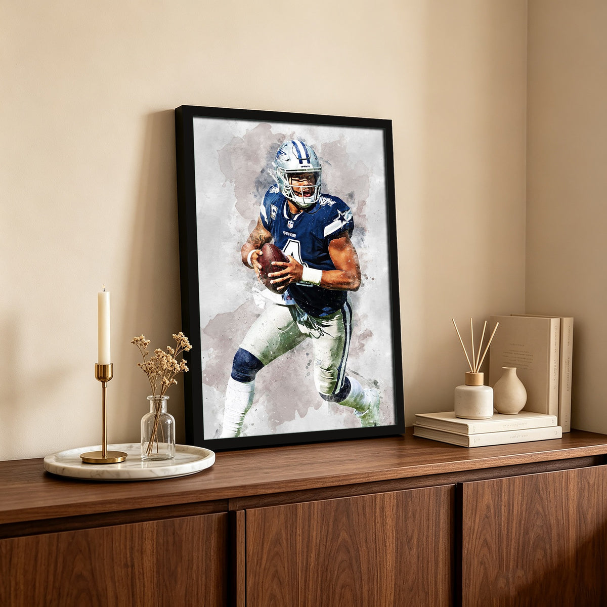 Dak Prescott 1Celebrity Sports Art Poster School Dining Room Decoration 0 Canvas Wall Art Poster Decor Gift