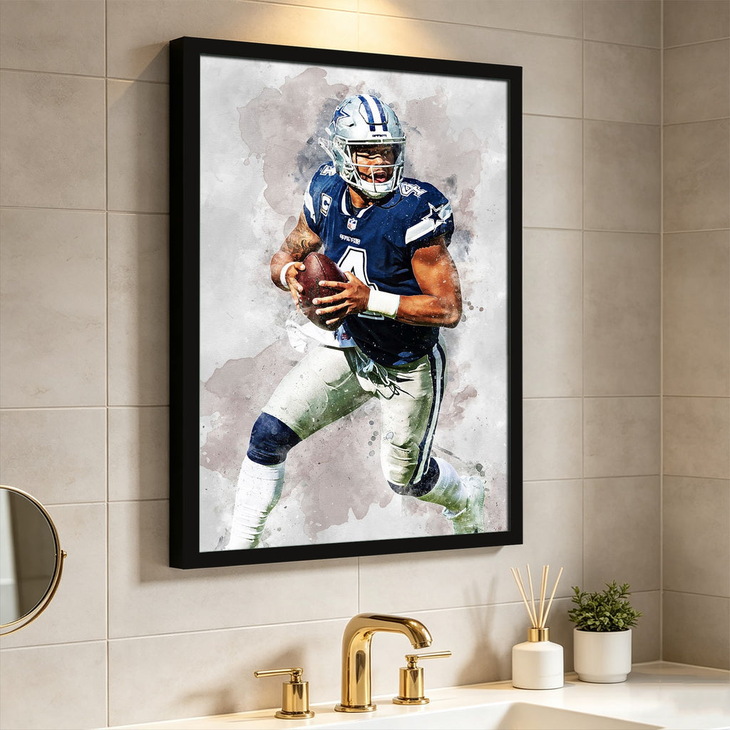 Dak Prescott 1Celebrity Sports Art Poster School Dining Room Decoration 0 Canvas Wall Art Poster Decor Gift