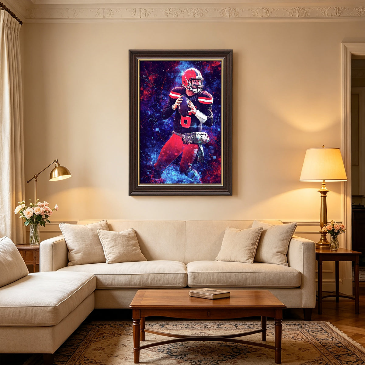 Baker Mayfield Sports Celebrity Art Deco Poster 3 Canvas Wall Art Poster Decor Gift