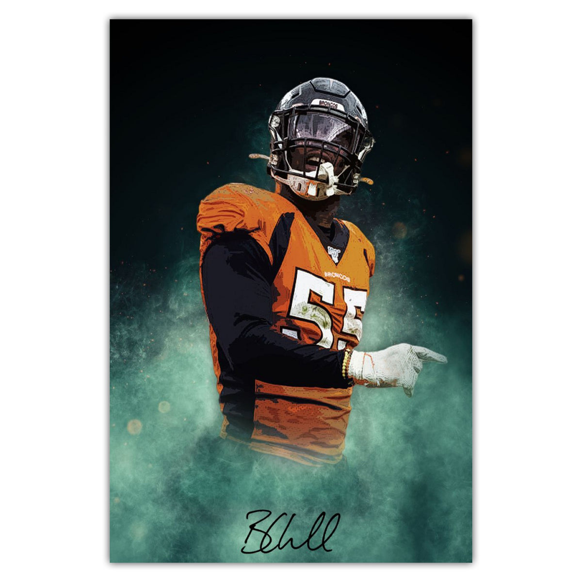 Bradley Chubb Celebrity Sports Art Poster School Dining Room Decoration 9 Canvas Wall Art Poster Decor Gift