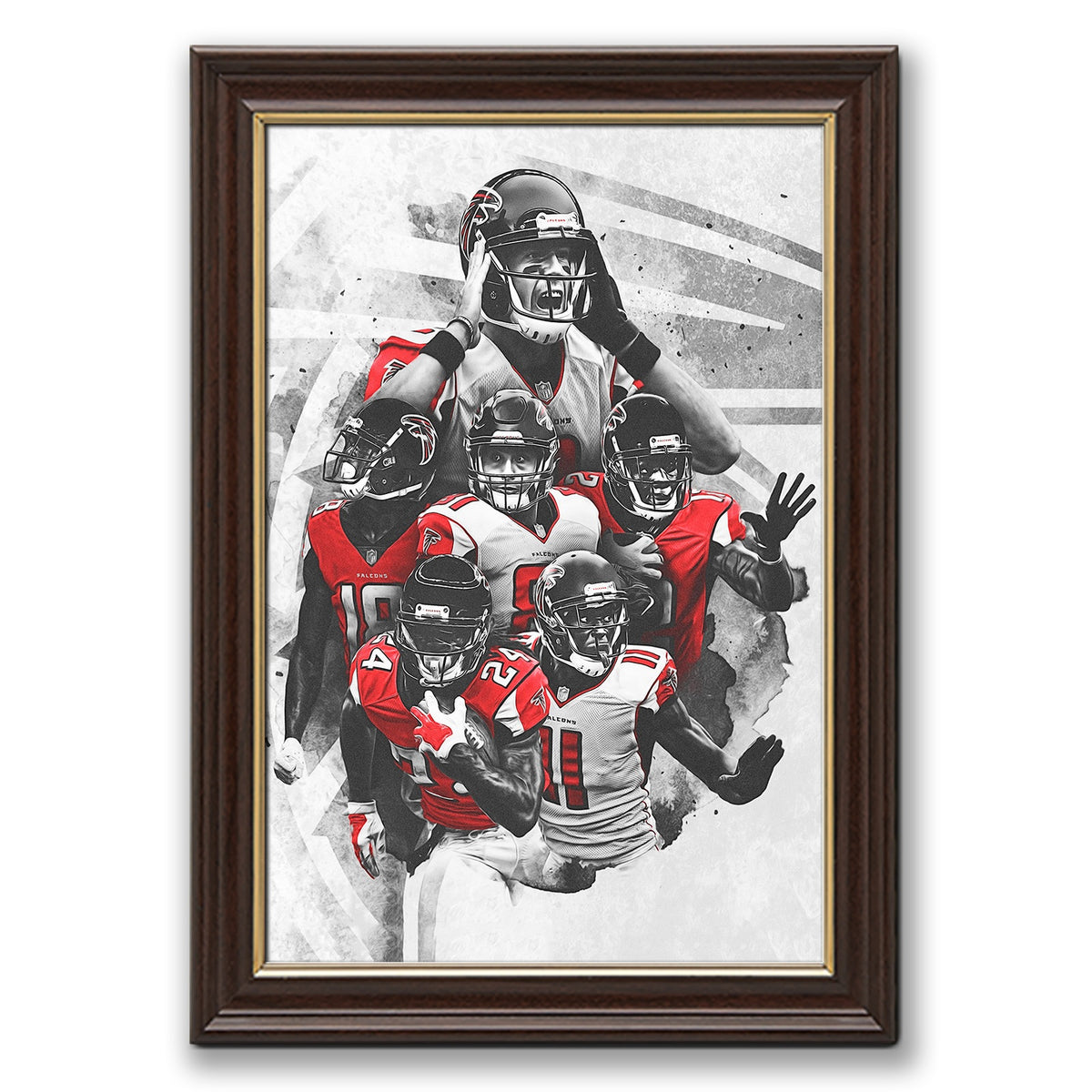 Calvin Ridley Austin Hooper Mohamed Sanu Sr Matt Ryan Celebrity Sports Art Poster School Dining Room Decoration 2 Canvas Wall Art Poster Decor Gift