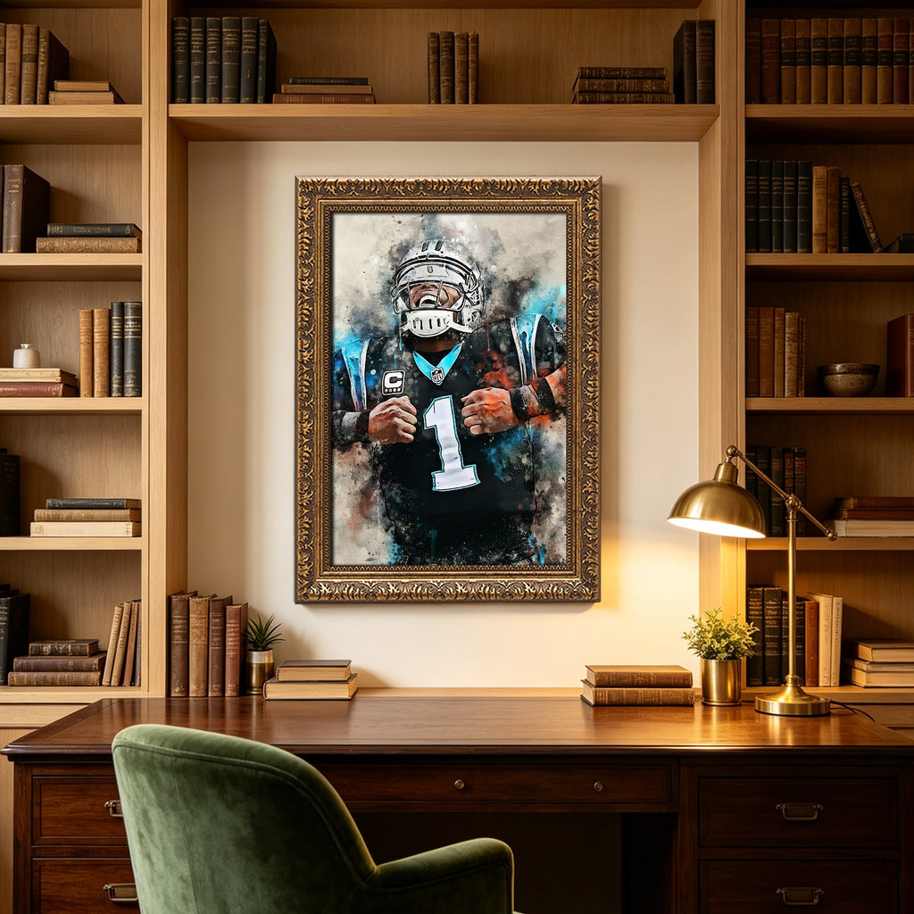 Cam Newton Celebrity Sports Art Poster School Dining Room Decoration 2 Canvas Wall Art Poster Decor Gift