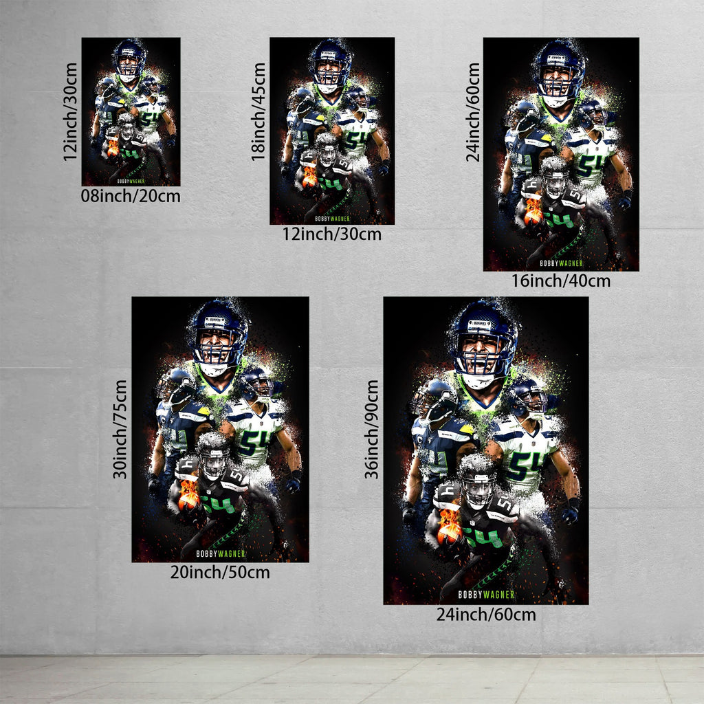 Bobby Wagner Celebrity Sports Art Poster School Dining Room Decoration 9 Canvas Wall Art Poster Decor Gift