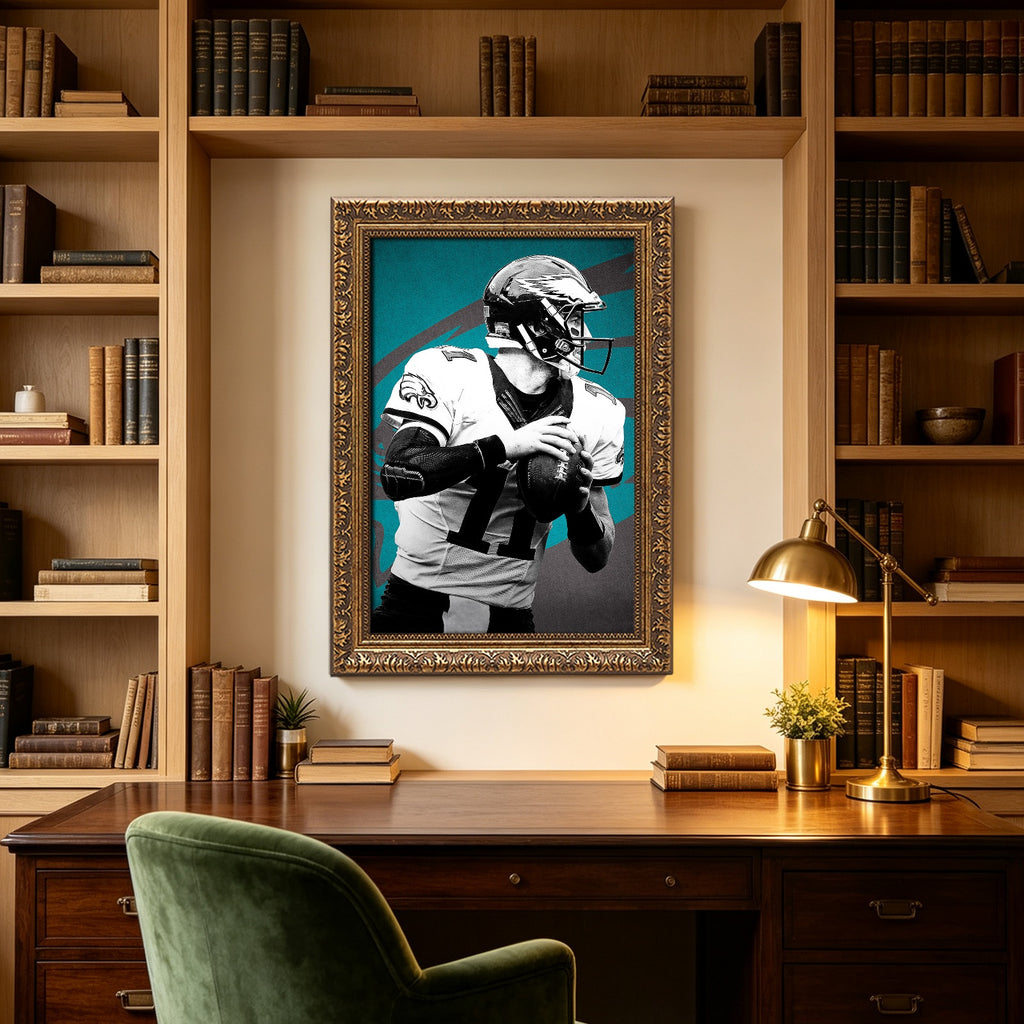 Carson Wentz Celebrity Sports Art Poster School Dining Room Decoration 1 Canvas Wall Art Poster Decor Gift