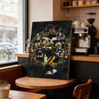 Ben Roethlisberger JuJu Smith Schuster TJ Watt Art Sports Decorative Poster School Dormitory 3 Canvas Wall Art Poster Decor Gift