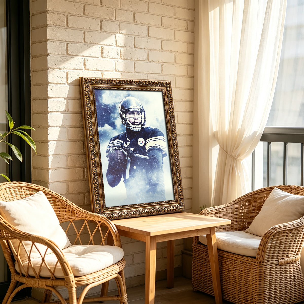 Ben Roethlisberger Art Sports Decorative Poster School Dormitory 1 Canvas Wall Art Poster Decor Gift