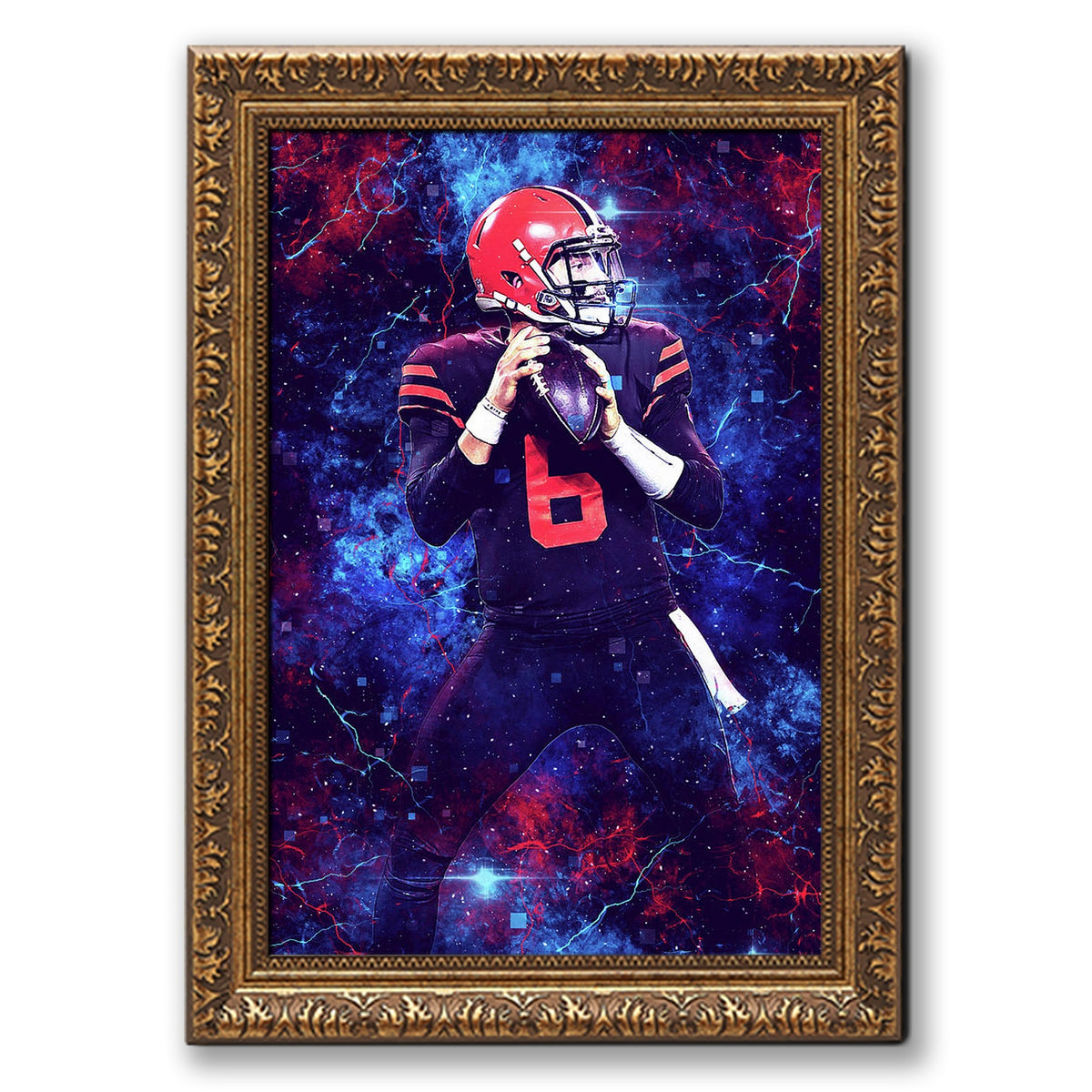 Baker Mayfield Sports Celebrity Art Deco Poster 2 Canvas Wall Art Poster Decor Gift