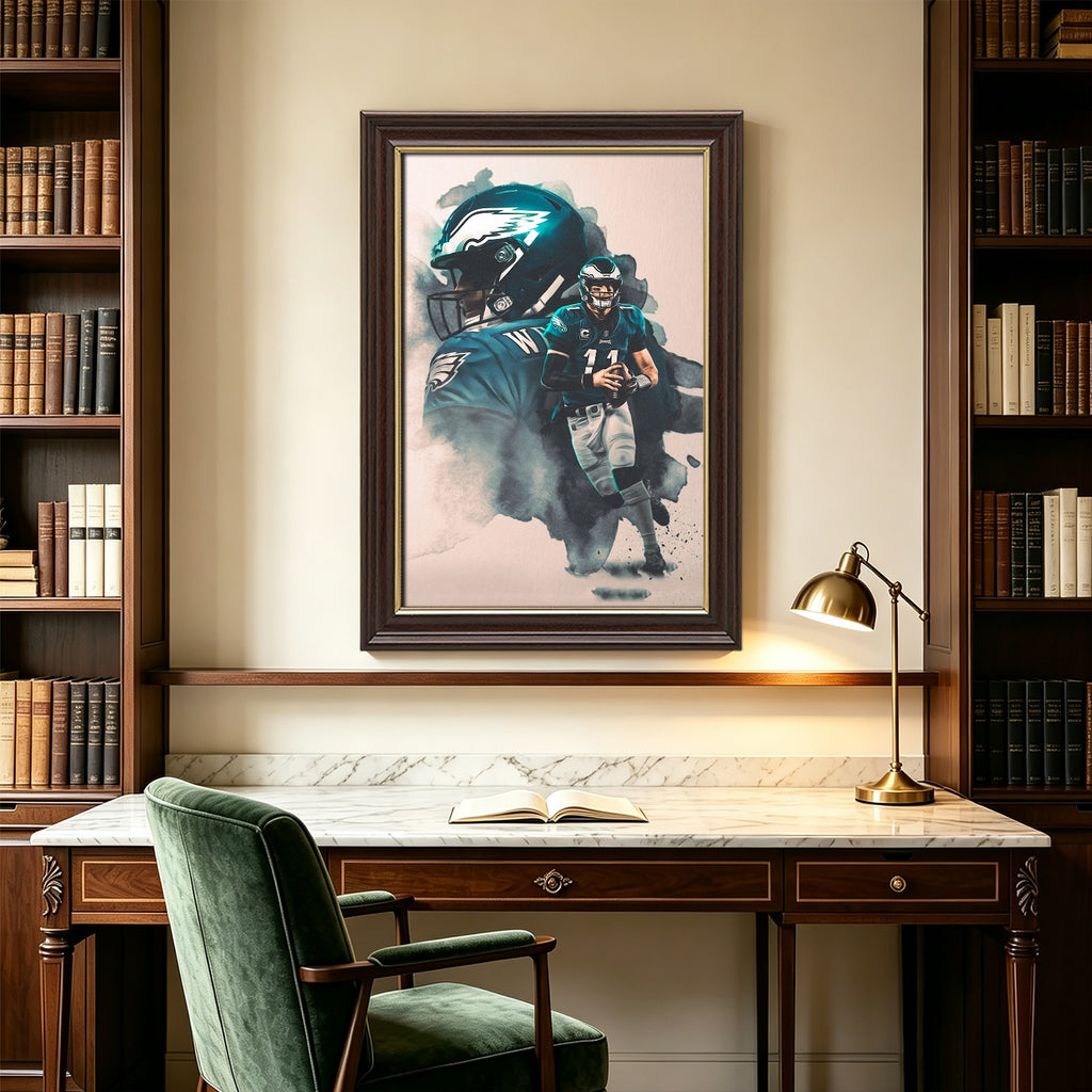 Carson Wentz Art Sports Decorative Poster School Dormitory 3 Canvas Wall Art Poster Decor Gift