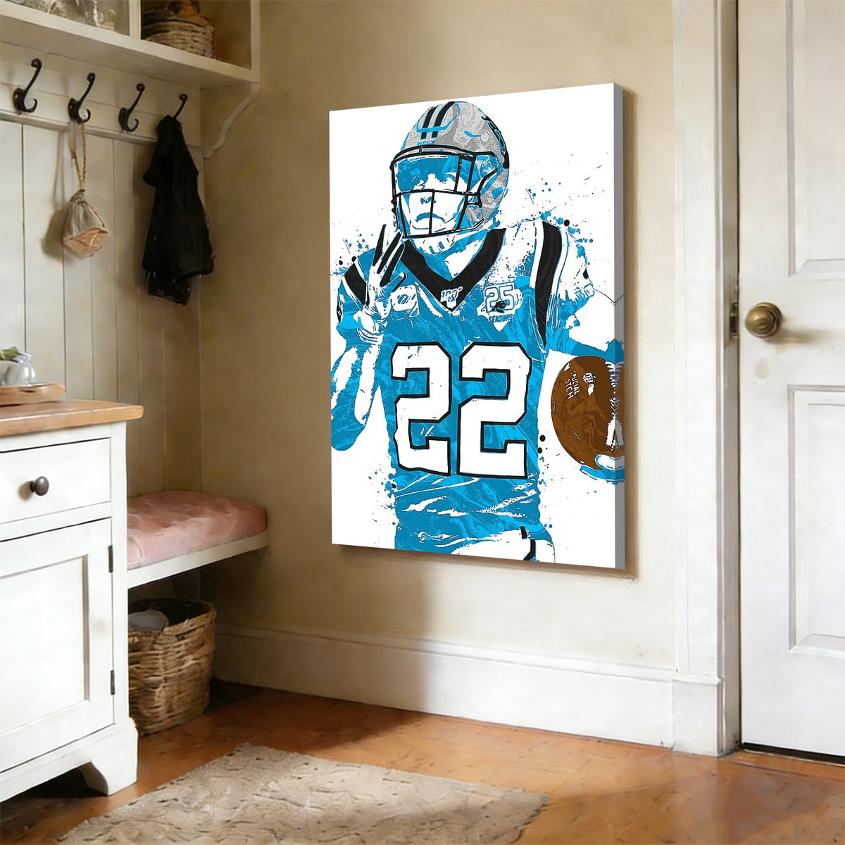 Christian McCaffrey Art Poster 1 Canvas Wall Art Poster Decor Gift