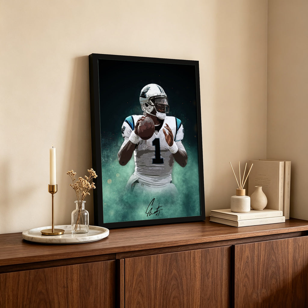 Cam Newton Celebrity Sports Art Poster School Dining Room Decoration 4 Canvas Wall Art Poster Decor Gift