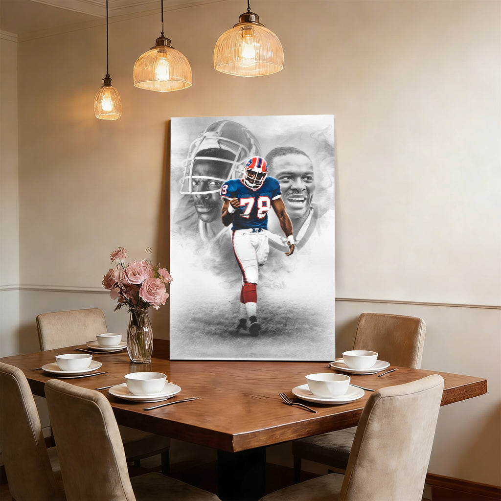 Bruce Smith Celebrity Sports Art Poster School Dining Room Decoration 0 Canvas Wall Art Poster Decor Gift