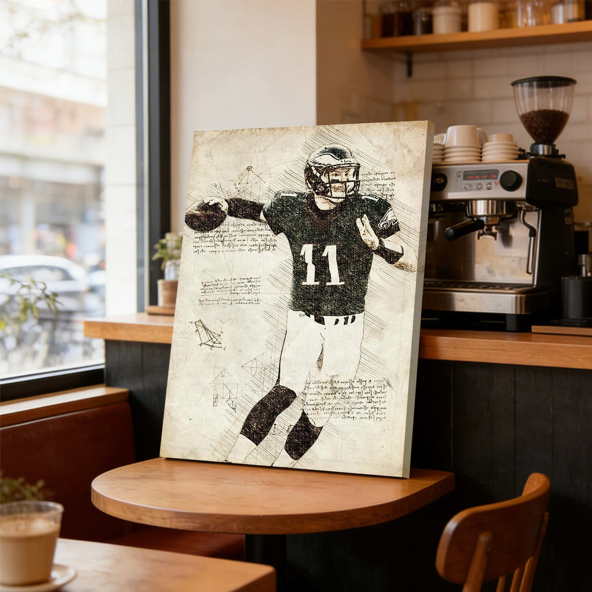 Carson Wentz Sports Celebrity Art Deco Poster 4 Canvas Wall Art Poster Decor Gift