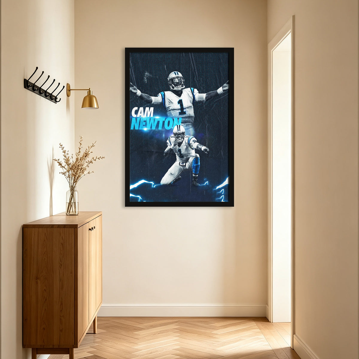 Cam Newton Sports Celebrity Art Deco Poster 5 Canvas Wall Art Poster Decor Gift