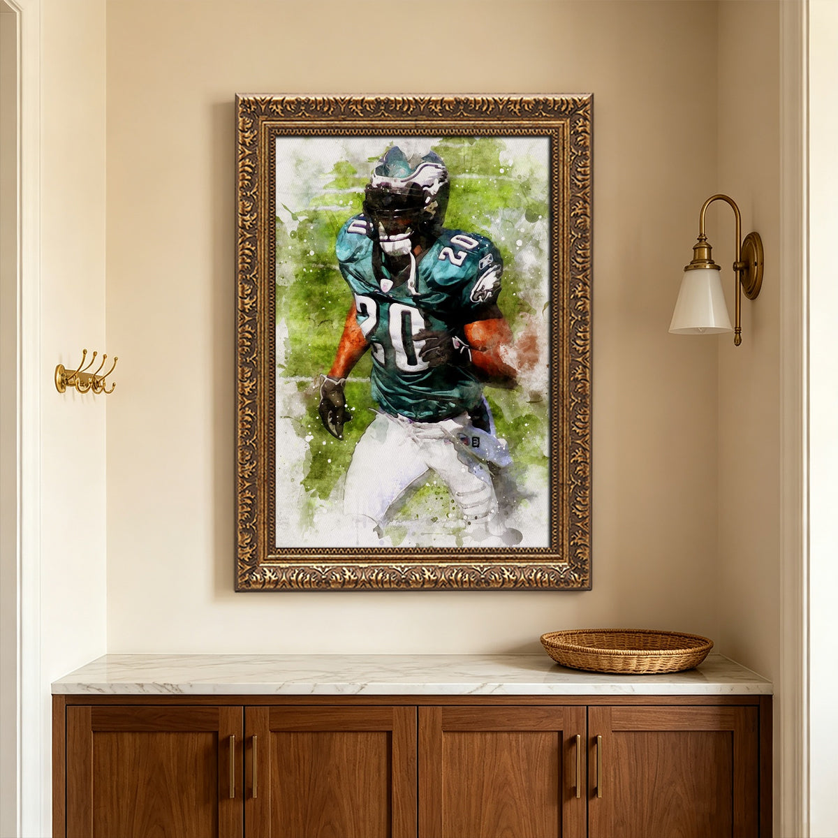 Brian Dawkins Art Poster 1 Canvas Wall Art Poster Decor Gift