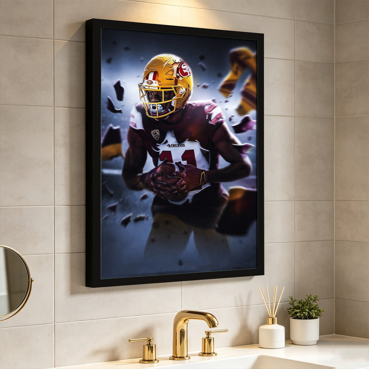 Brandon Aiyuk Art Sports Decorative Poster School Dormitory 1 Canvas Wall Art Poster Decor Gift