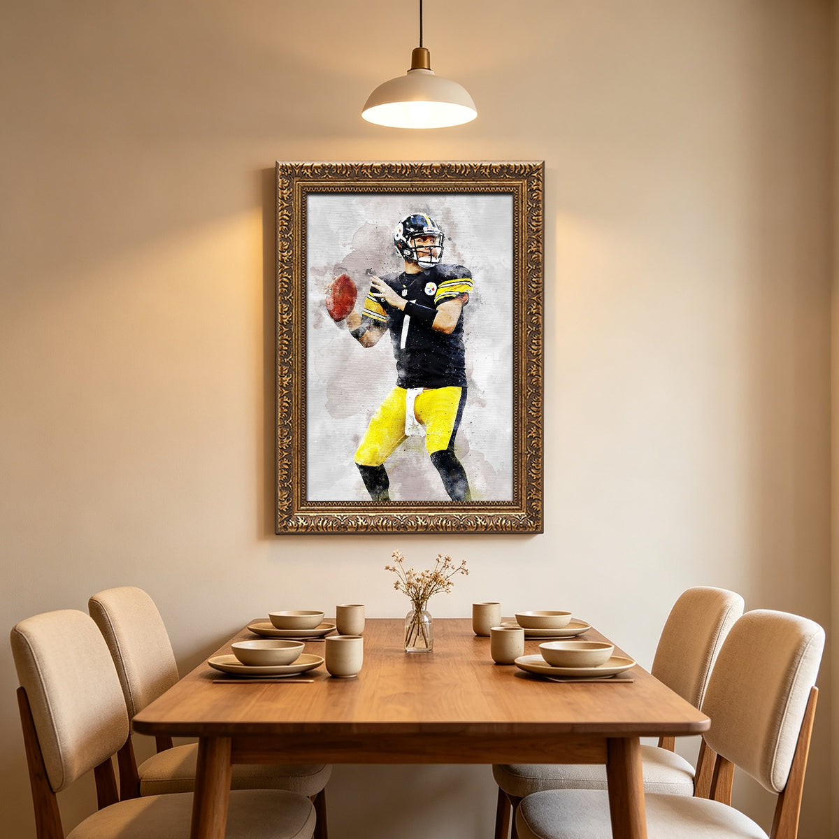 Ben Roethlisberger Celebrity Sports Art Poster School Dining Room Decoration 8 Canvas Wall Art Poster Decor Gift