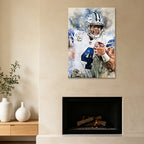 Dak Prescott Celebrity Sports Art Poster School Dining Room Decoration 0 Canvas Wall Art Poster Decor Gift