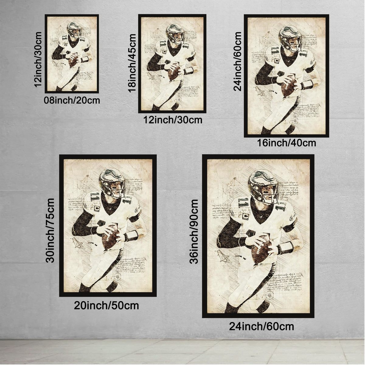 Carson Wentz Sports Celebrity Art Deco Poster 5 Canvas Wall Art Poster Decor Gift