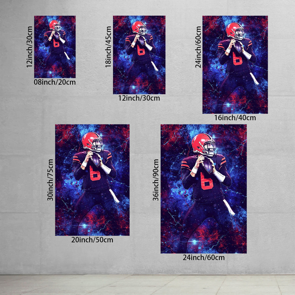 Baker Mayfield Sports Celebrity Art Deco Poster 2 Canvas Wall Art Poster Decor Gift