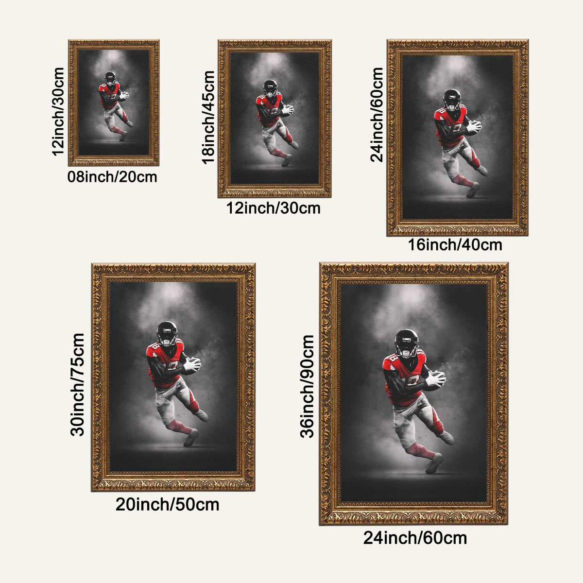 Calvin Ridley Art Sports Decorative Poster School Dormitory 6 Canvas Wall Art Poster Decor Gift