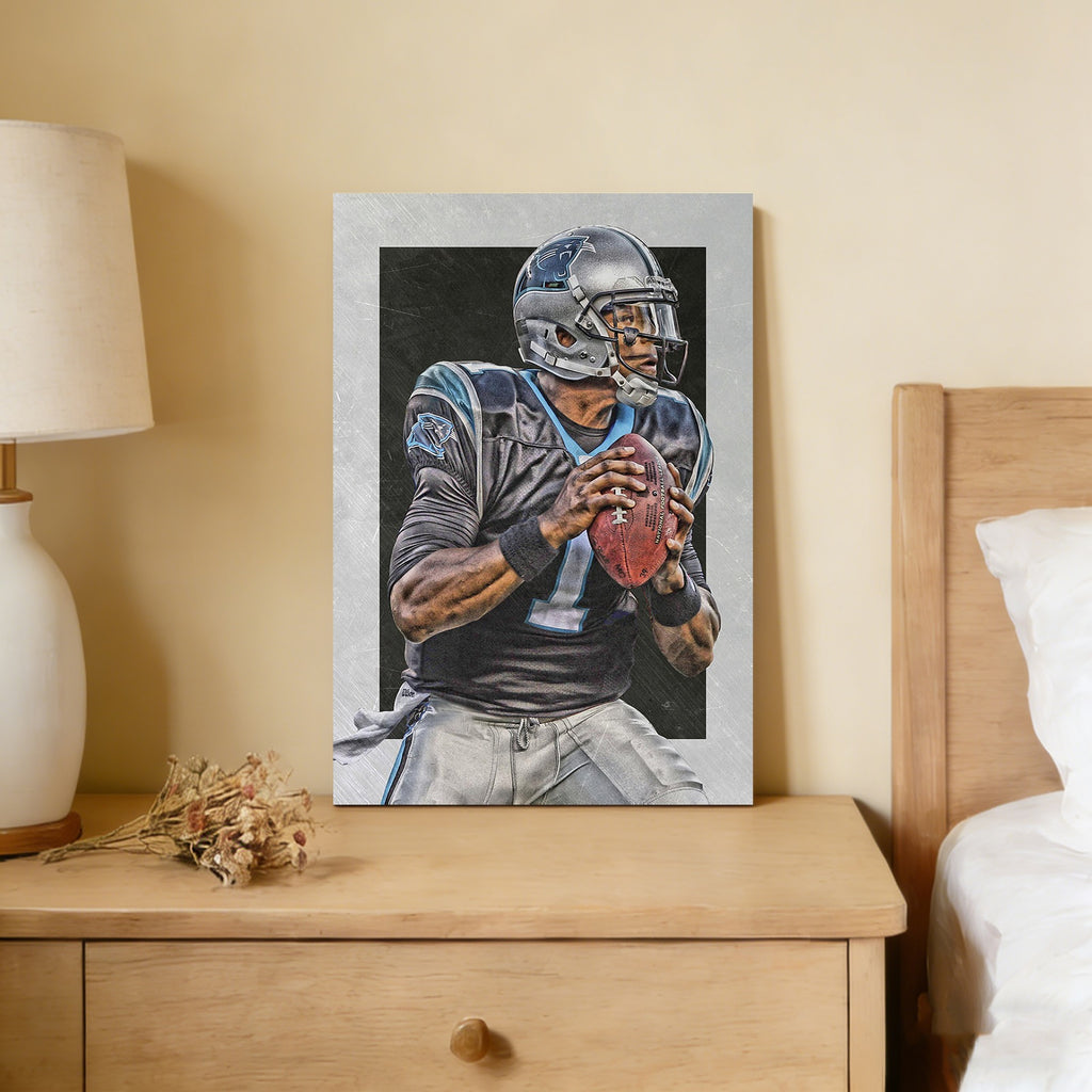 Cam Newton Sports Celebrity Art Deco Poster 6 Canvas Wall Art Poster Decor Gift