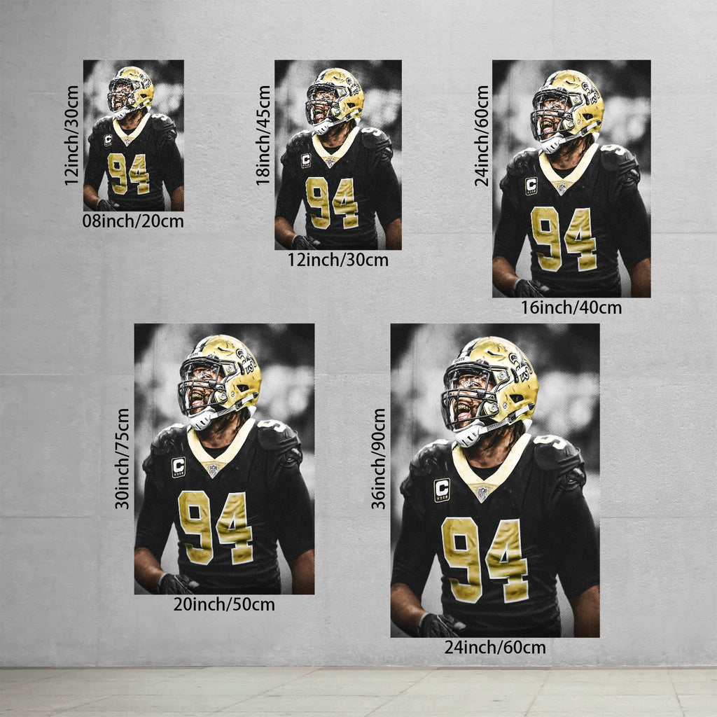 Cameron Jordan Celebrity Sports Art Poster School Dining Room Decoration 1 Canvas Wall Art Poster Decor Gift