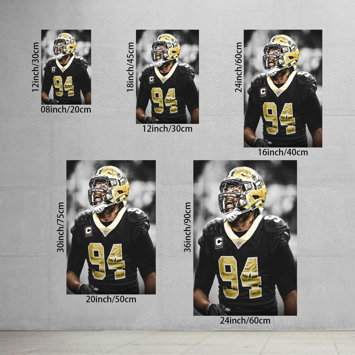 Cameron Jordan Celebrity Sports Art Poster School Dining Room Decoration 1 Canvas Wall Art Poster Decor Gift