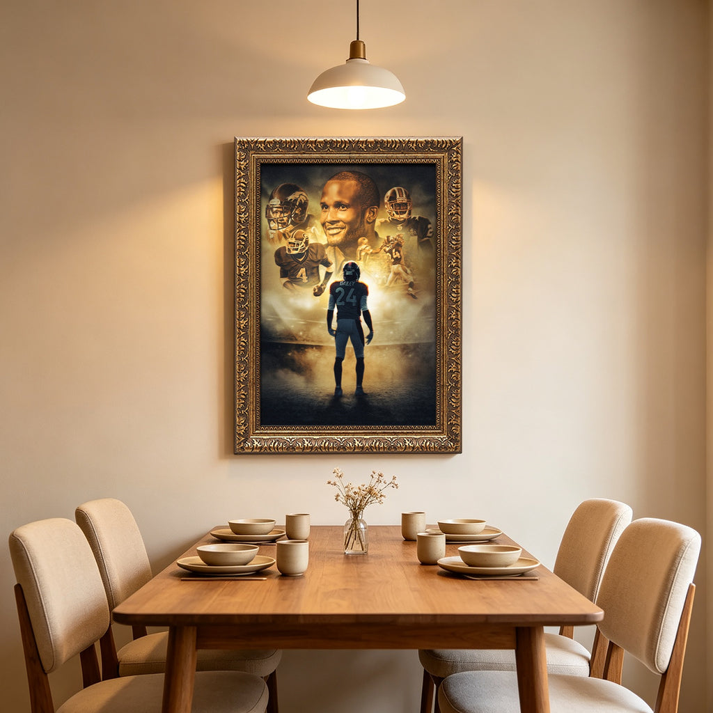 Champ Bailey Art Sports Decorative Poster School Dormitory 7 Canvas Wall Art Poster Decor Gift