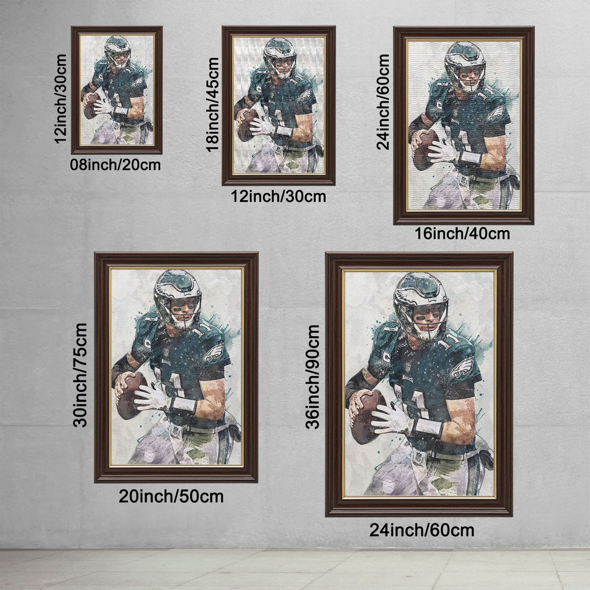 Carson Wentz Celebrity Sports Art Poster School Dining Room Decoration 8 Canvas Wall Art Poster Decor Gift