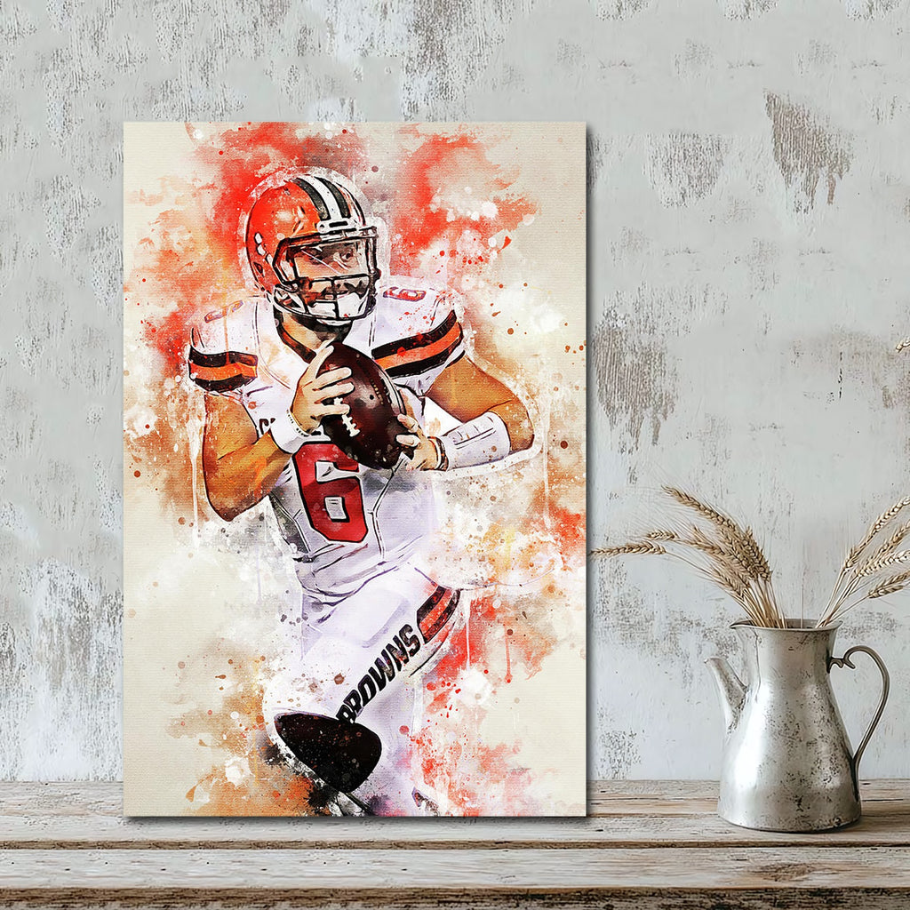 Baker Mayfield Sports Celebrity Art Deco Poster 5 Canvas Wall Art Poster Decor Gift