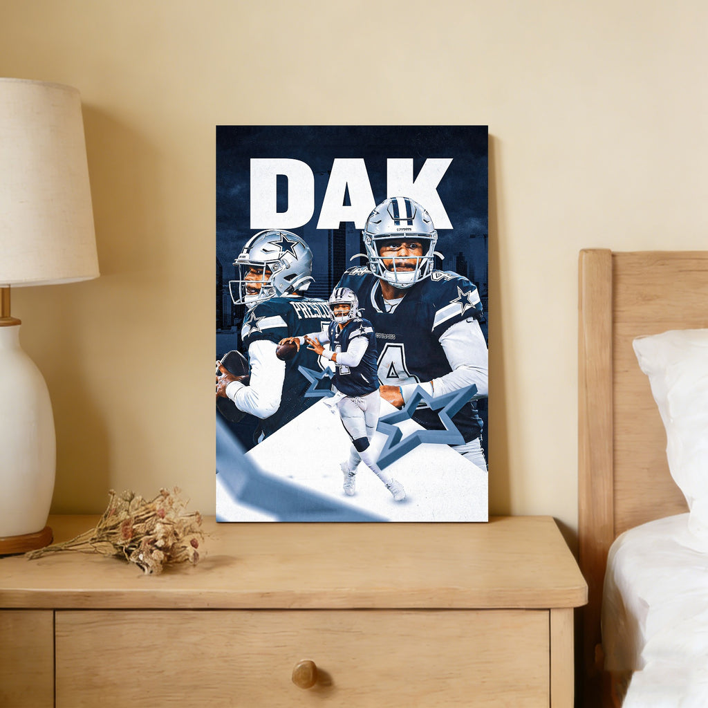 Dak Prescott Sports Celebrity Art Deco Poster 6 Canvas Wall Art Poster Decor Gift