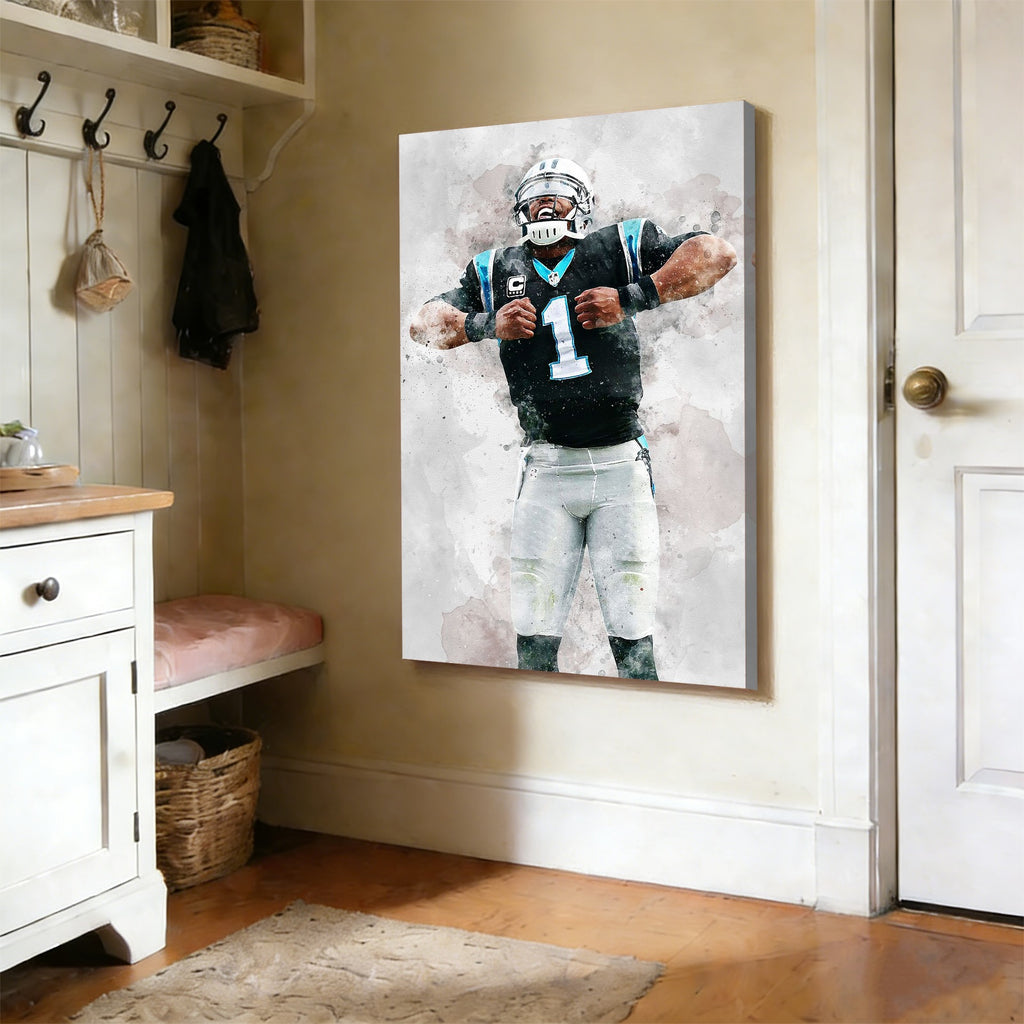 Cam Newton Celebrity Sports Art Poster School Dining Room Decoration 5 Canvas Wall Art Poster Decor Gift