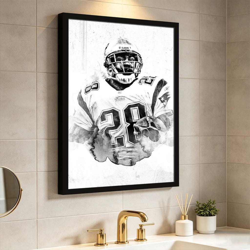 Corey Dillon Art Sports Decorative Poster School Dormitory 1 Canvas Wall Art Poster Decor Gift