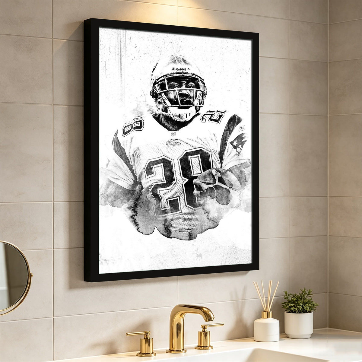 Corey Dillon Art Sports Decorative Poster School Dormitory 1 Canvas Wall Art Poster Decor Gift