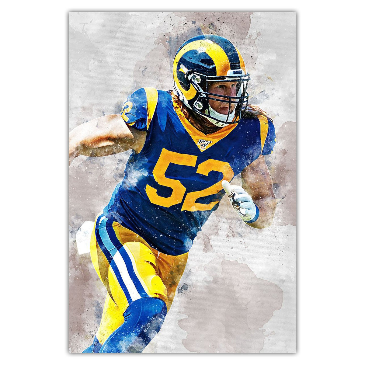 Clay Matthews Celebrity Sports Art Poster School Dining Room Decoration 3 Canvas Wall Art Poster Decor Gift