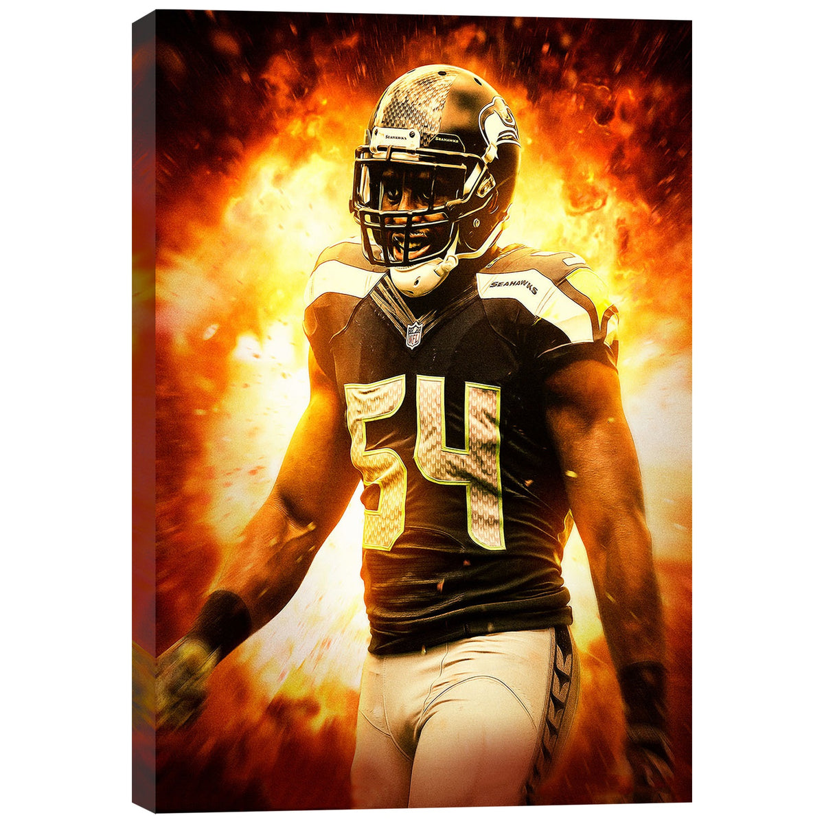 Bobby Wagner Art Sports Decorative Poster School Dormitory 9 Canvas Wall Art Poster Decor Gift