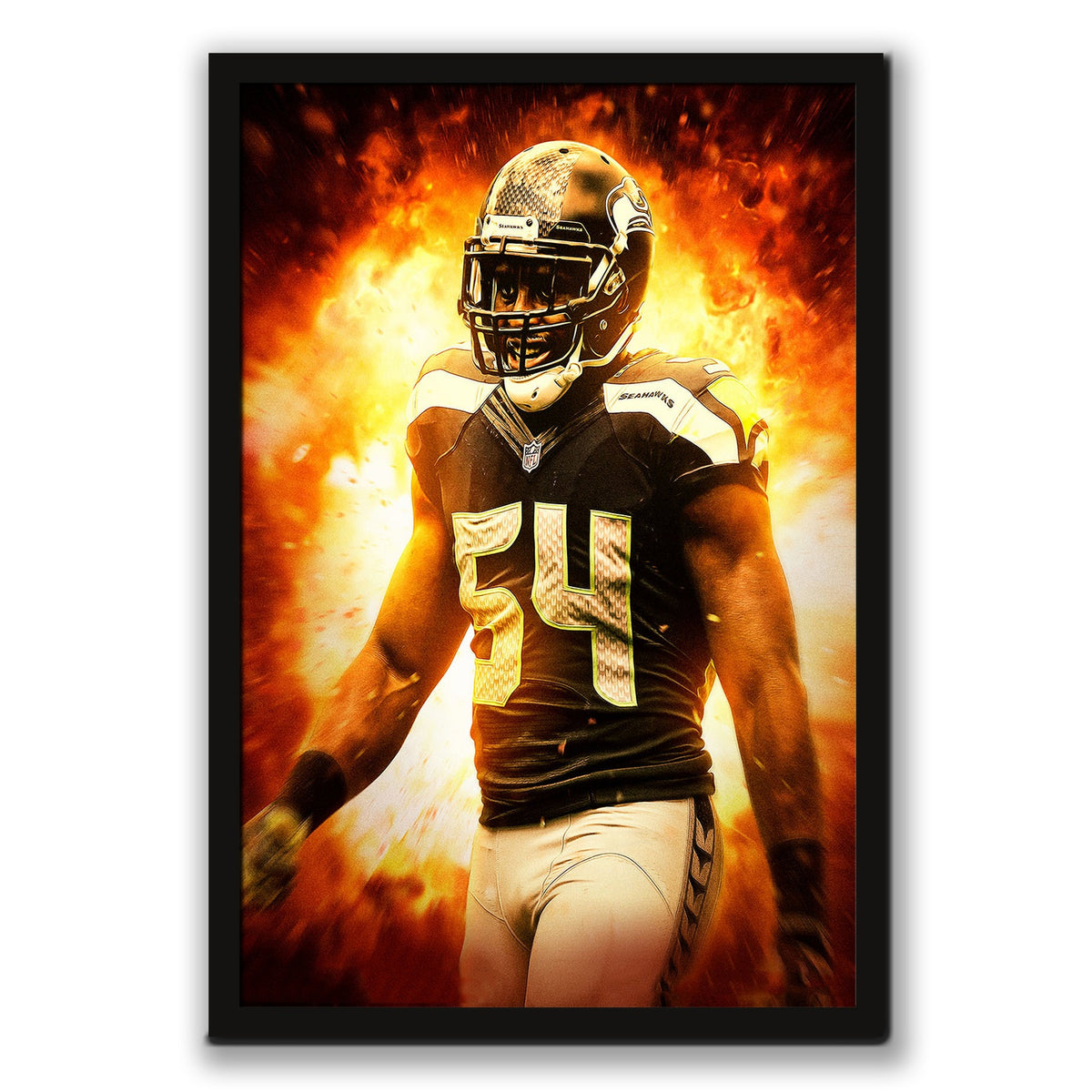 Bobby Wagner Art Sports Decorative Poster School Dormitory 9 Canvas Wall Art Poster Decor Gift